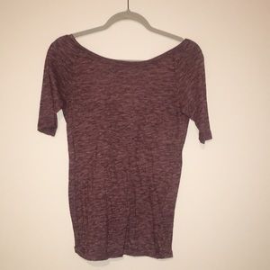 Low back purple tee
